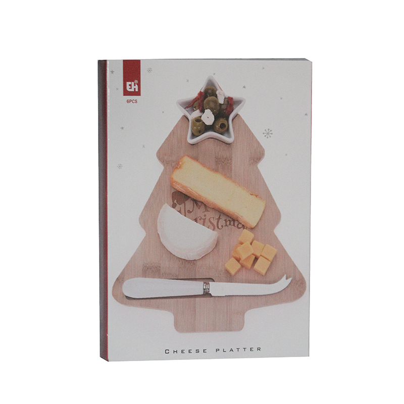 CHEESE PLATE W BOWL AND KNIFE