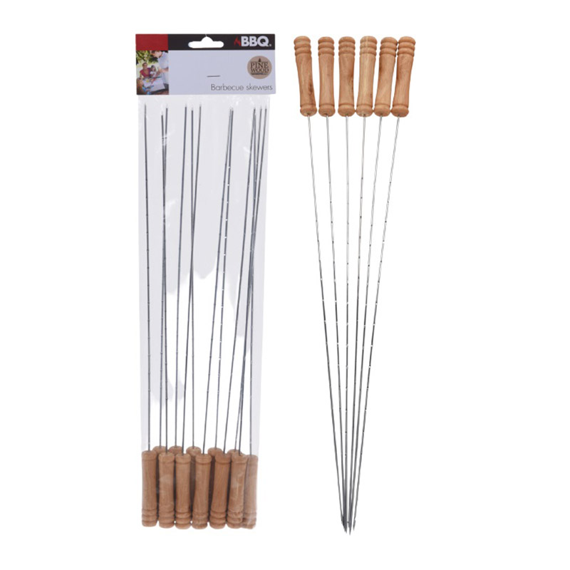 BBQ SKEWER SET OF 6PCS 38CM