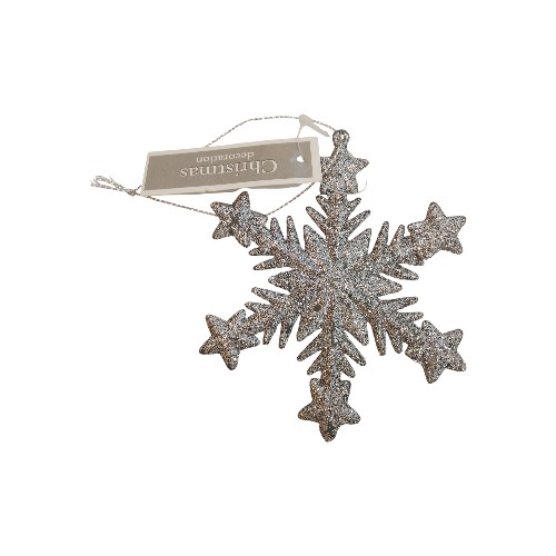 SNOWFLAKE HANGDECO 10CM 9ASS