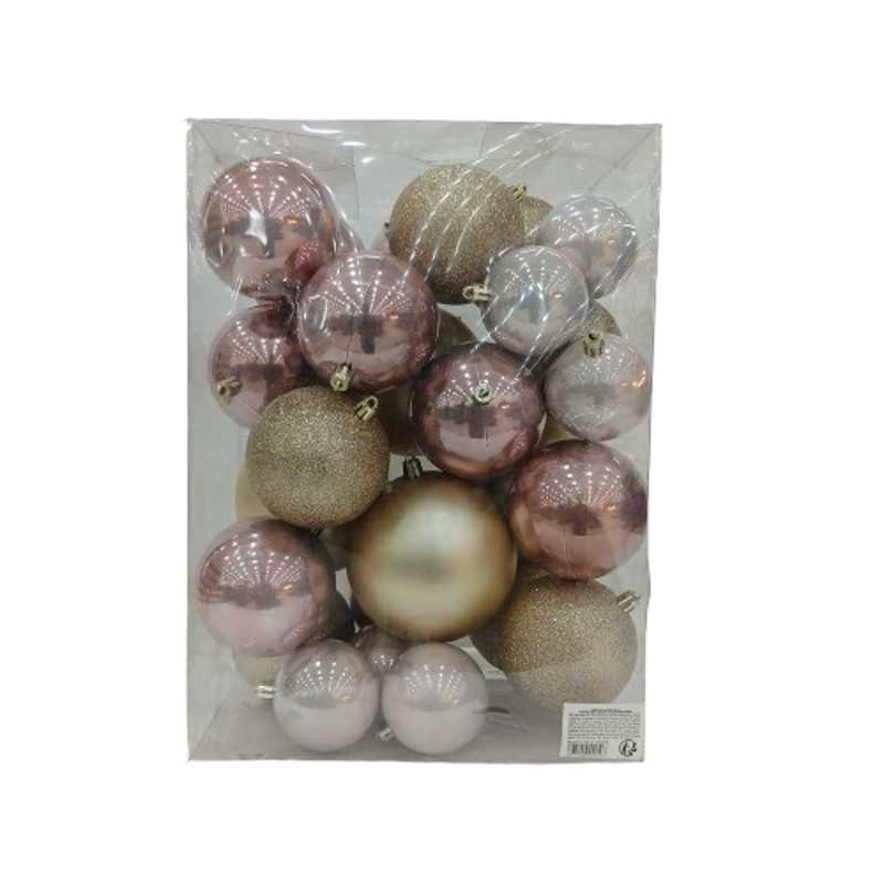 XMAS DECO BALL 26PCS SET PRETTY