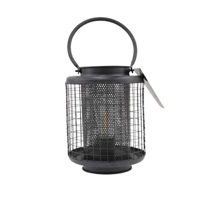 LED IRON LANTERN 14X14X18