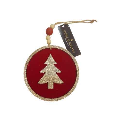 XMAS HANGING DECO VELVET 14CM