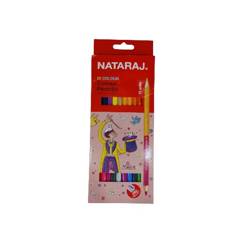 NATARAJ BI COLOUR PENCILS 12 UN