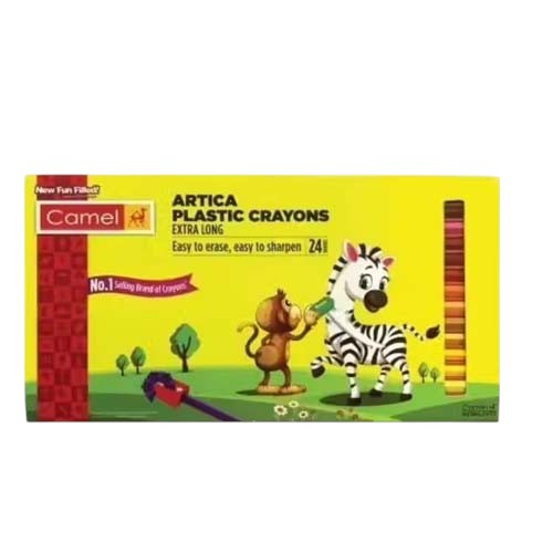 CAMELIN PLASTIC CRAYONS 24 HEXA