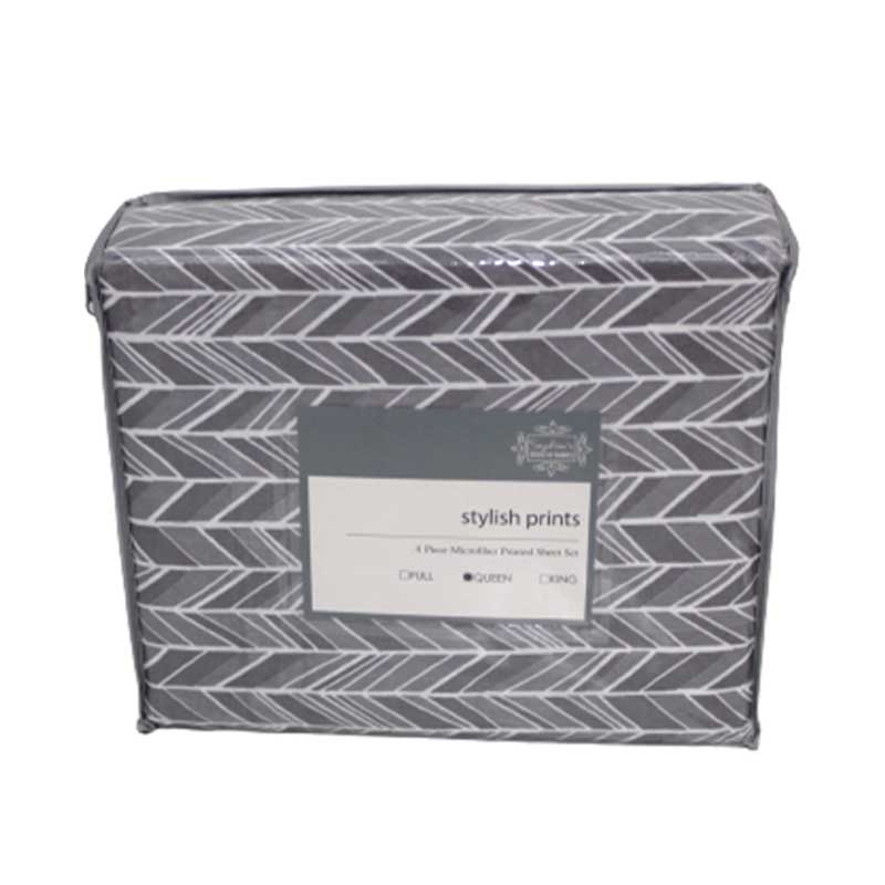 BEDSHEET 4PCS SET QUEEN PRINTED