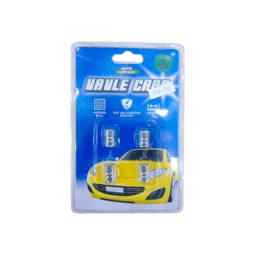 UBL TYRE VALVE CAPS METALLIC 4