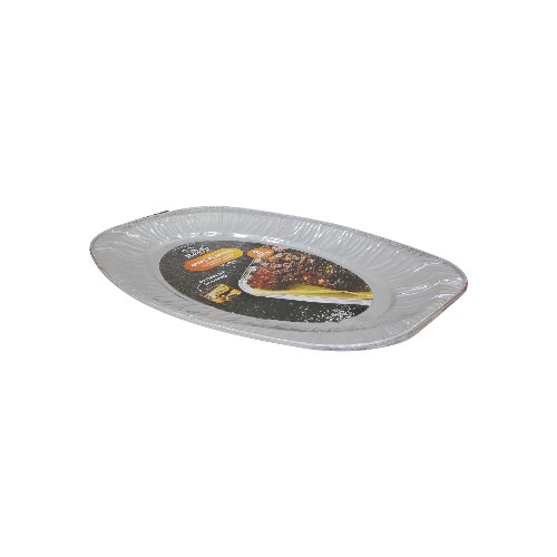 UBL FOIL OVAL TRAY 42X28CM 2PK