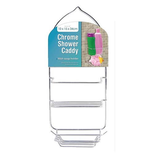 UBL SHOWER CADDY CHROME 10X15X3