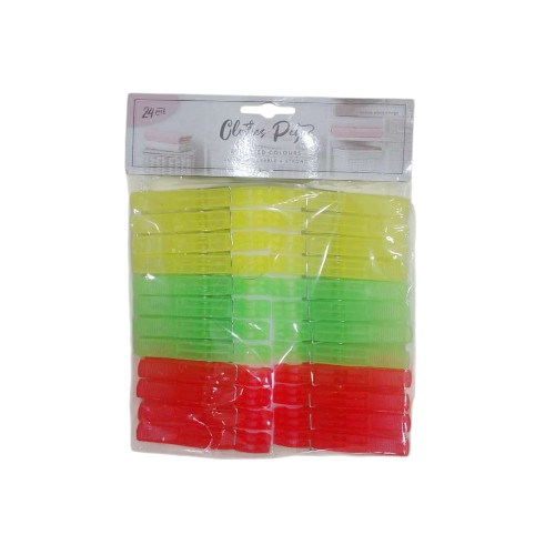 UBL CLOTHES PEGS FLUORO 24 PACK