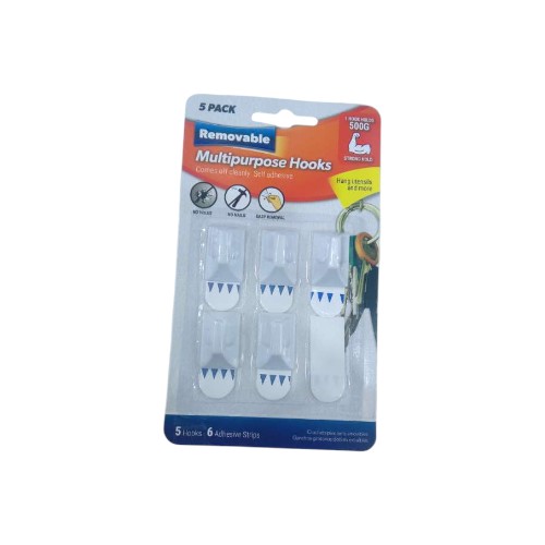 UBL REMOVABLE STICK-ON HOOKS