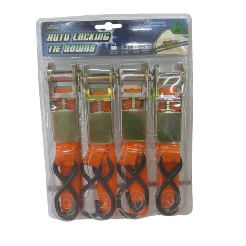 UBL LOCKING TIE DOWN 4PK 2ASST