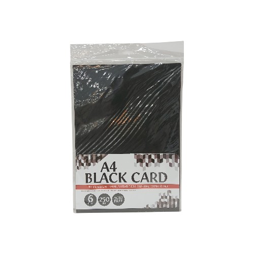 UBL BLACK CARD A4 250GSM 6SH