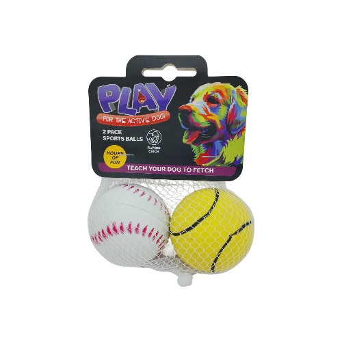 UBL DOG TOY SPORTS BALL 2 ASST