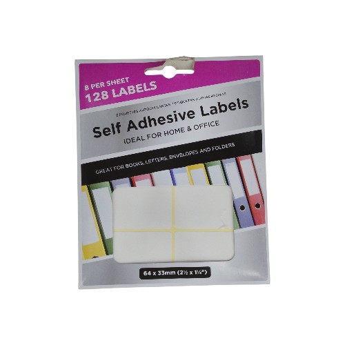 UBL ADHESIVE LABELS 64X33MM 128