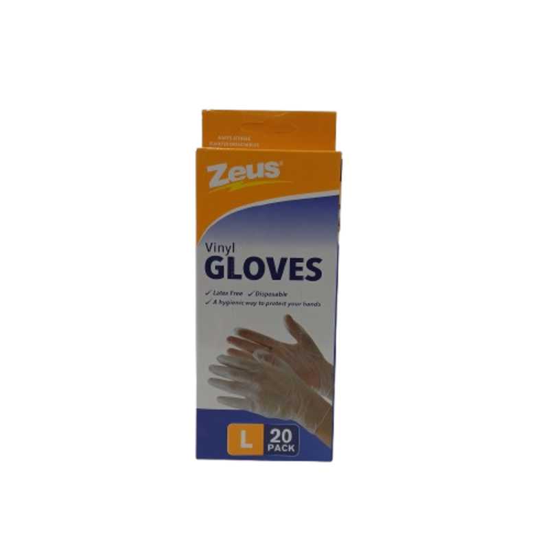 UBL GLOVES DISPOSABLE LG 20PK