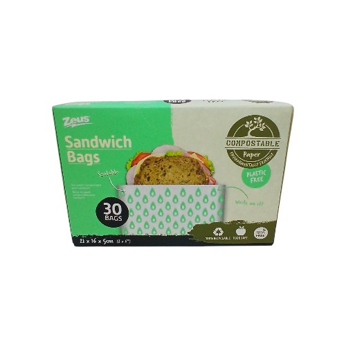 UBL COMPSOTABLE SANDWICH BAG 30