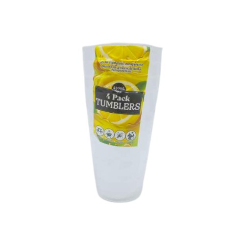 UBL PARTY TUMBLERS CLEAR 4 PACK