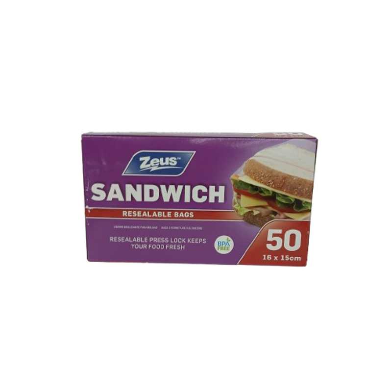 UBL PRESS LOCK SANDWICH BAGS 50