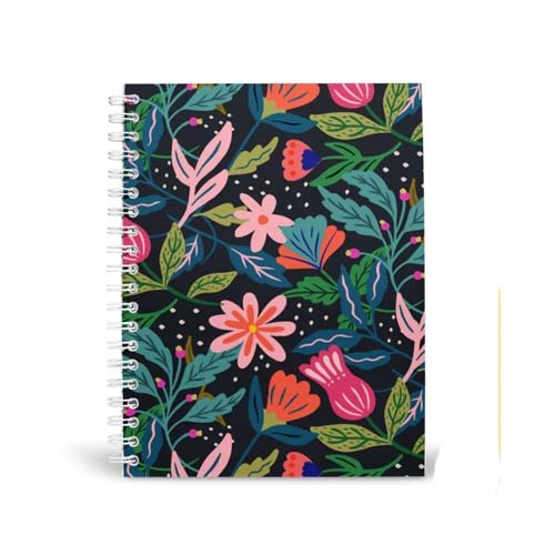 UBL NOTEBOOK SPIRAL FLORAL 80 P