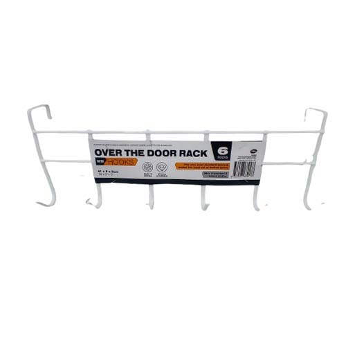 UBL OVER-DOOR RACK W 6 HOOKS