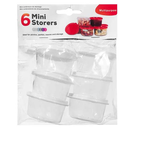 UBL MINI FOOD CONTAINERS 6 PACK