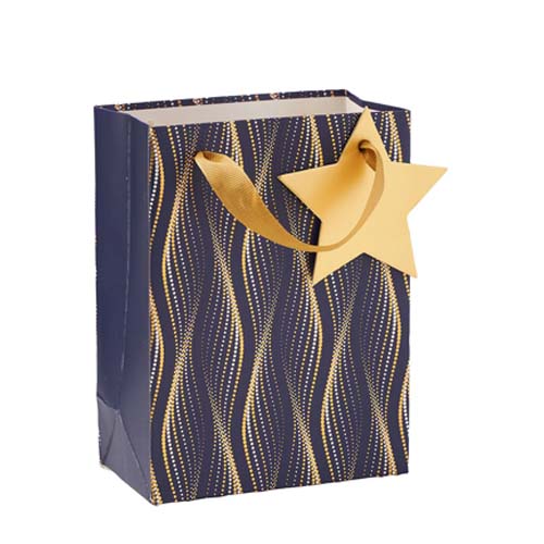 UBL GIFT BAG W SWIRL 26X32X12CM
