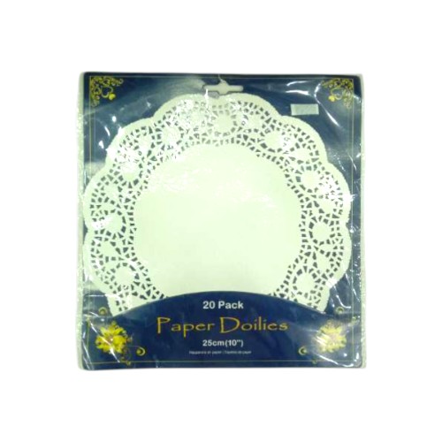 UBL PAPER DOILIES 20PACK 25CM Y