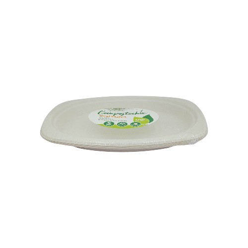 UBL COMPOSTABLE OVAL PLATE 23X1