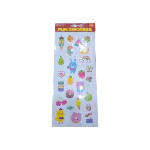 UBL FUN STICKERS 3 SHEETS 2 DES
