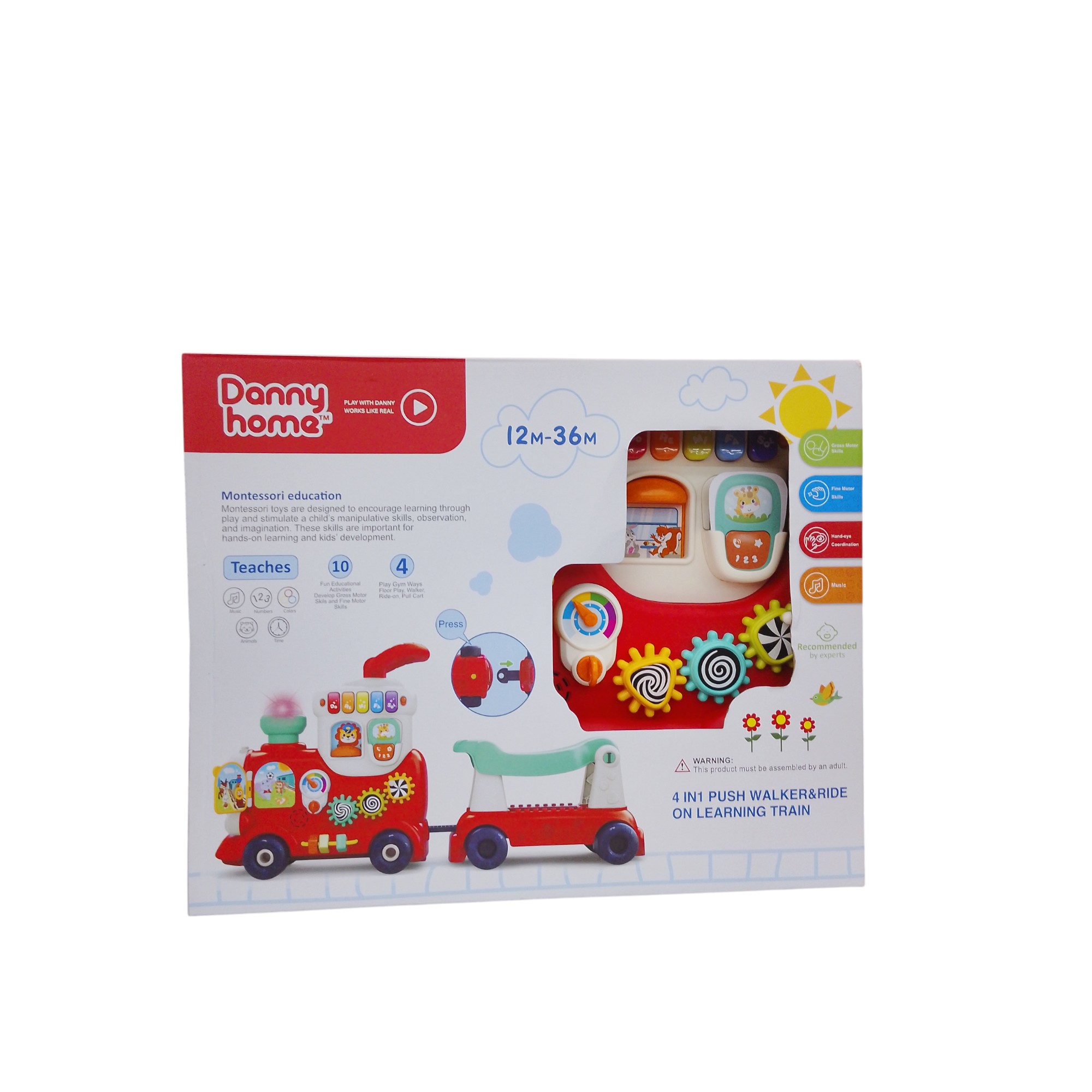 DANNYHOME TOY PUSH-RIDE TRAIN 4