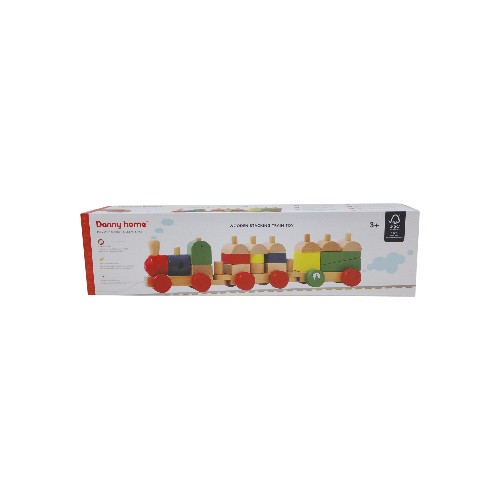 DANNYHOME WOODEN TRAIN STACKING