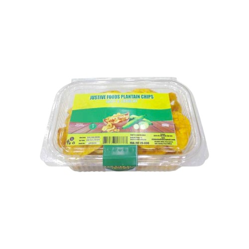 JUSTIVE PLANTAIN CHIPS 190G
